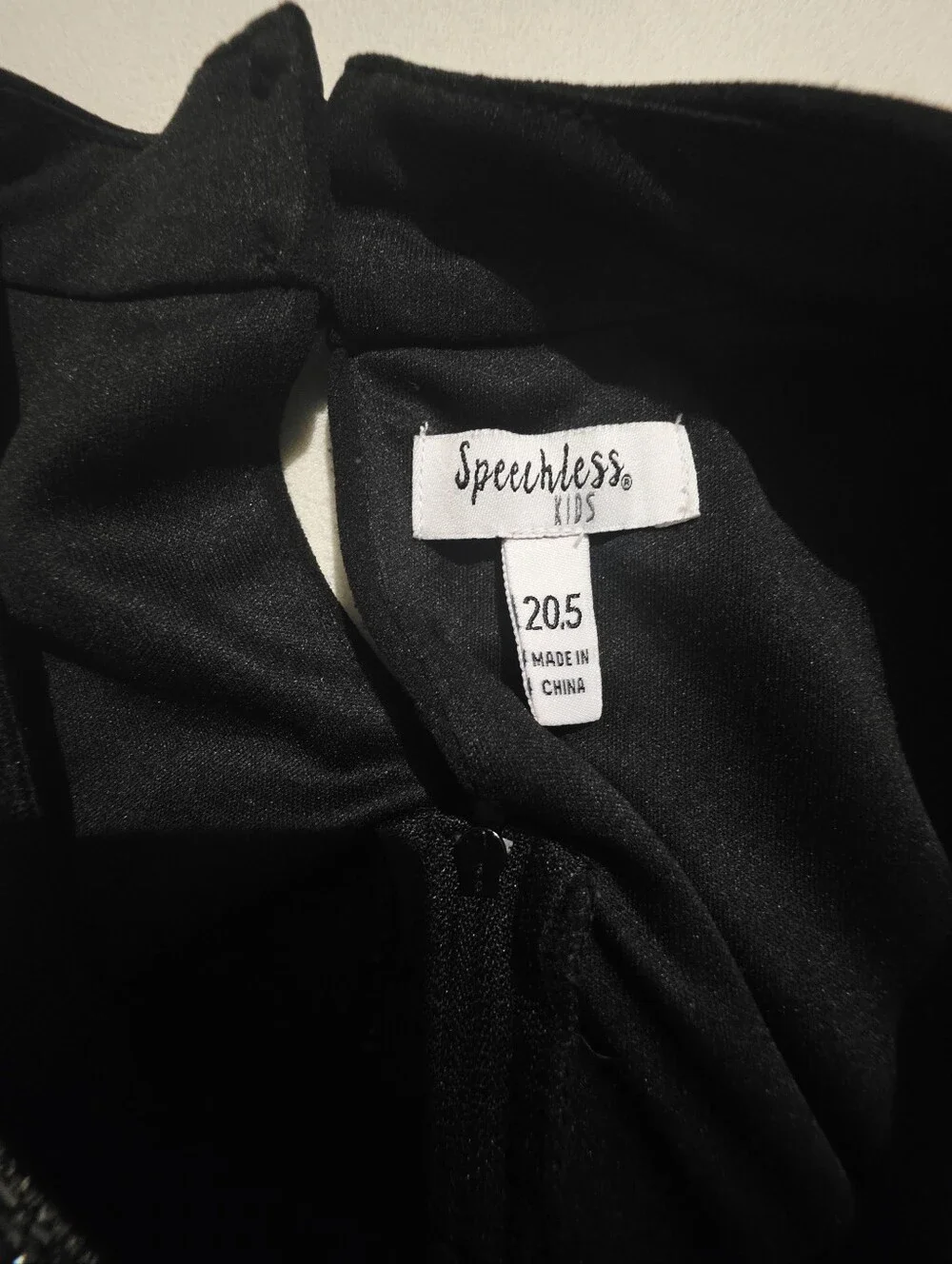 Speechless Kids Black Party Dress Size 20.5